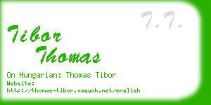 tibor thomas business card